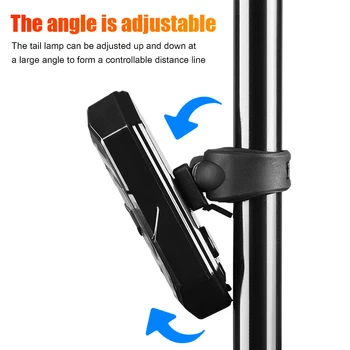 USB Nabíjení Smart MTB Bike zadní Světlo s blinkr Ultralehká Baterka Kolo Světlo, Houkačky, Cyklistické Příslušenství