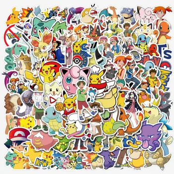 10/30/50/100ks Pokémon Samolepky Kreslený Pocket Monster Anime Nálepka Batoh na Kytaru Nepromokavé Pvc Obtisky Klasické Hračky Dítě Dárek