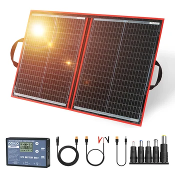 DOKIO španělské skladu odbavení, nízká cena, propagace,Nový Produkt 100W Přenosný Skládací Solární Panel Kit Pro Kempování FFSP-110M
