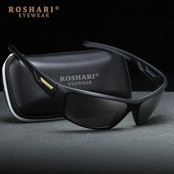 RoShari Polarizované sluneční Brýle Muži Luxusní Značky Návrhář Vintage Řidičské Sluneční Brýle Mužské Brýle Stín UV400 R013