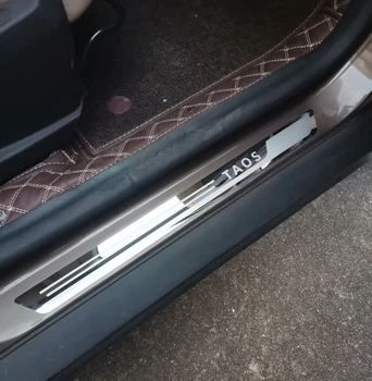 Car Styling Nerezové Oceli, Dveře, Parapet pedál Šoupat Deska Pro Volkswagen Taos 4ks