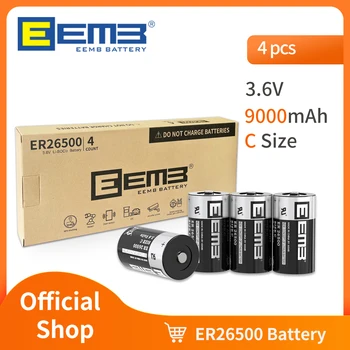 EEMB 4KS ER26500 C Velikost Baterie 3,6 V Lithiové Baterie 9000mAh PLC Baterie Non-dobíjecí pro vodoměr Snímač Monitoru