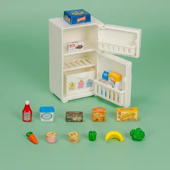 1:12 Doll House Mrazáku Model Bílé Lednička Kuchyně, Nábytek, Hračky, Domácí Výzdoba 9x5x4.3cm