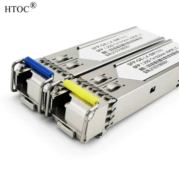 HTOC Single Mode 1.25 G SFP LC Modul 1310nm/1550nm Fiber Optický Transceiver Gigabit Fiber Spínač Modul (20KM)