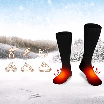 2022 Nové Elektrické Vyhřívané Ponožky Na Baterie Poháněné Tepelné Bavlna Zimní Chladné Počasí Noha Teplejší Pro Pěší Turistiku, Lov, Rybaření Na Ledu