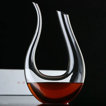 U-tvaru karafy na víno 1500ml dárkový box harp labuť Křišťálové karafy tvůrčí víno oddělovač
