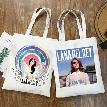 Lana Del Rey Ulzzang Grafický Oblečení, Módní Grafický Tisk Kreslený Nákupní Tašky Dívky Módní Ležérní Pacakge Ruční Taška