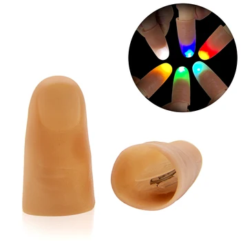 Tvůrčí Magie Prst Palec LED Červené Světlo Up Hračky Pro Dospělé, Děti, Děti, Dárek, Magie Hračky, Vtipy Profesionální Magic Triky Rekvizity