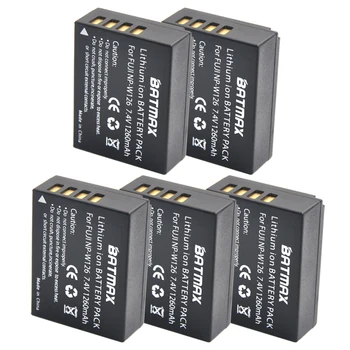 5Pc 1260mAh NP-W126 NPW126 W126 Baterie pro Fujifilm FinePix HS30EXR HS33EXR HS50EXR X-Pro1 X-E1 X-E2 X-M1, X-A1, X-A2, X-T1, X-T10